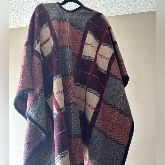 Plaid Poncho - Picture 2 of 2